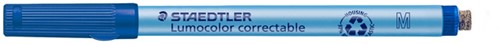 Viltstift Staedtler Lumocolor 305 non permanent correctable M blauw