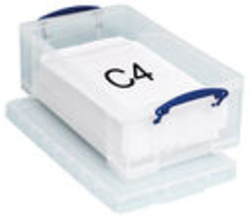 Opbergbox Really Useful 4 liter 30 vakken 395x255x88mm transparant wit-2