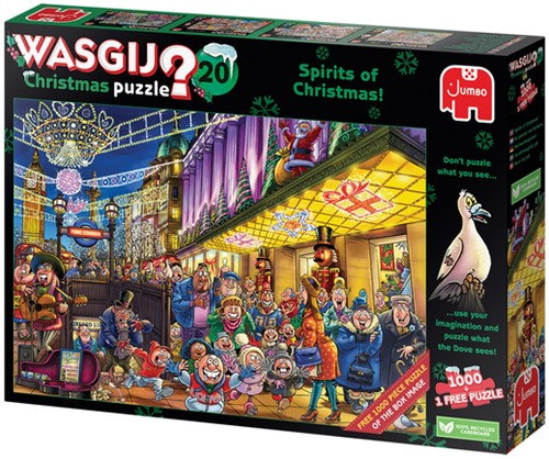 Puzzel Wasgij Christmas 20 - De Geesten van de Kerstmis! 2x1000st (1 puzzle for free)-2