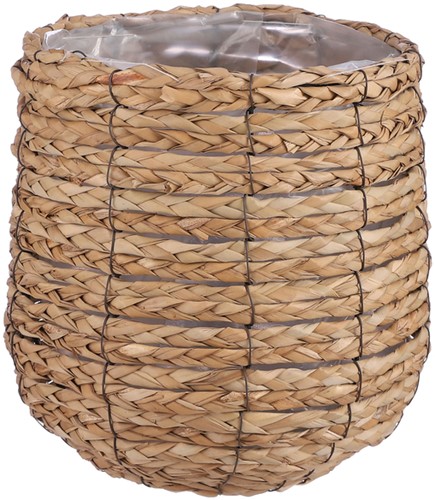 Plantenmand Mica Avalon zeegras rond lichtbruin 26x26cm
