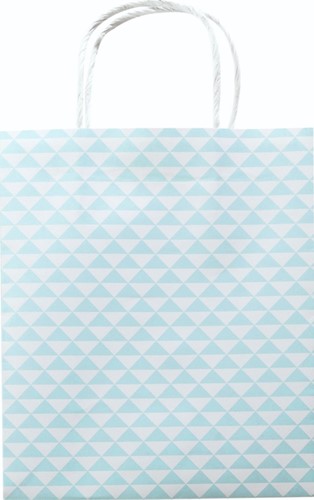 Tas met handvat Folia kraftpapier 115gr 18x21x8cm wit set à 3 dessins-3