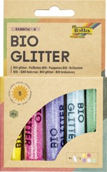 Glitterpoeder Bio Folia Rainbow 7gr 5 kleuren