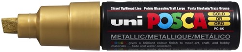 Verfstift Posca PC8K breed schuin goud