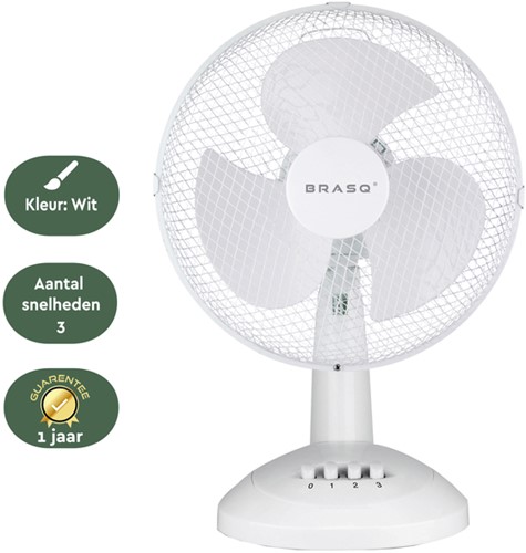 Tafelventilator BRASQ F400 Ø 30cm wit-3
