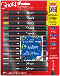 Creatieve marker Sharpie assorti blister à 12 stuks