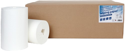 Poetspapier Cleaninq klein 1-laags 12x120m wit