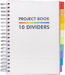 Projectboek Pukka Pad White B5 lijn 10-tabs 400 pagina's 80gr