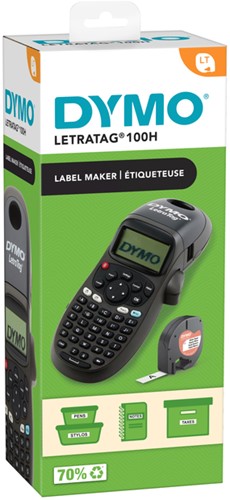 Labelprinter Dymo LetraTag 100H draagbaar abc 12mm zwart