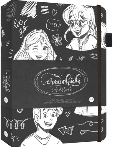 Schetsboek CreaChick Black