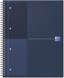 Spiraalblok Oxford International Notebook A4+ lijn 160 pagina's blauw