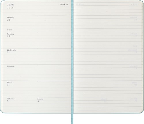 Agenda 2026 Moleskine 12M Planner Weekly 7dagen/1pagina large hc aquamarine-3