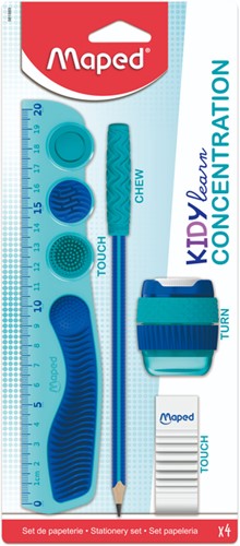 Tekenset Maped Kidy Learn Concentration set à 5 delen blauw