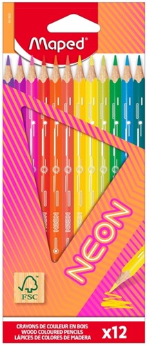 Kleurpotlood Maped Neon set à 12 kleuren