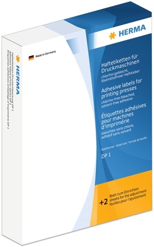 Etiket HERMA 2730 tbv drukmachines DP1 rond 16mm wit 10000 stuks