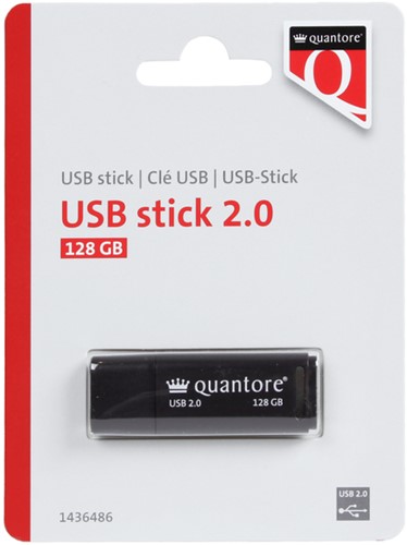 USB-stick Quantore 128GB 2.0 zwart