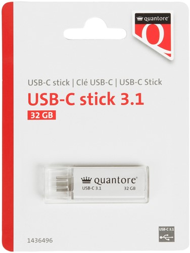 USB-stick Quantore USB-C 32GB 3.1 zilver