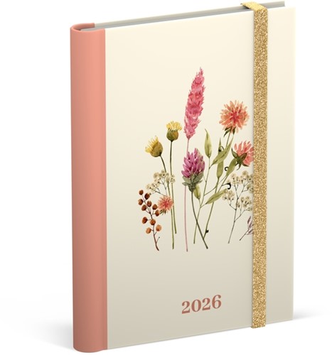 Agenda 2026 Lannoo 120x160 Flowers bouquet 7dagen/2pagina's wit