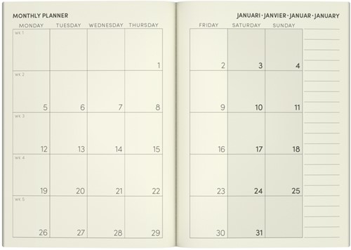 Agenda 2026 Lannoo pocket Flowers Bouquet 7dagen/2pagina's wit-3