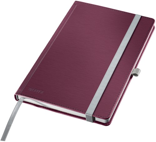 Notitieboek Leitz Style A5 lijn 160 pagina's 100gr rood