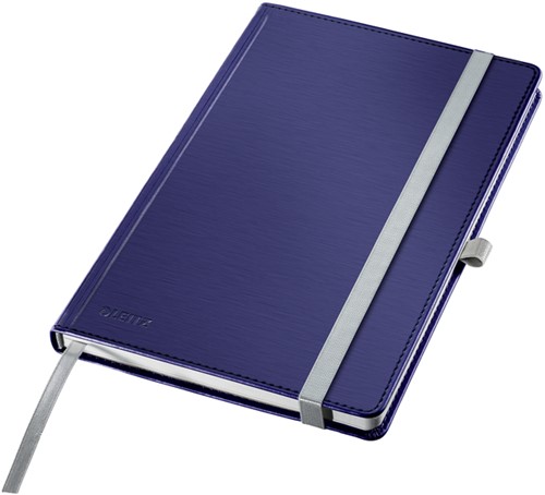 Notitieboek Leitz Style A5 lijn 160 pagina's 100gr blauw