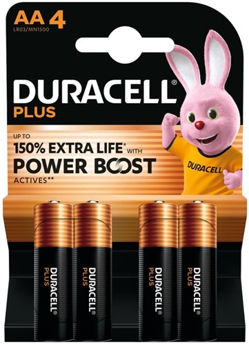 Batterij Duracell Plus Powerboost 4x AA