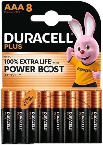 Batterij Duracell Plus Powerboost 8x AAA
