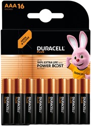 Batterij Duracell Plus Powerboost 16x AAA