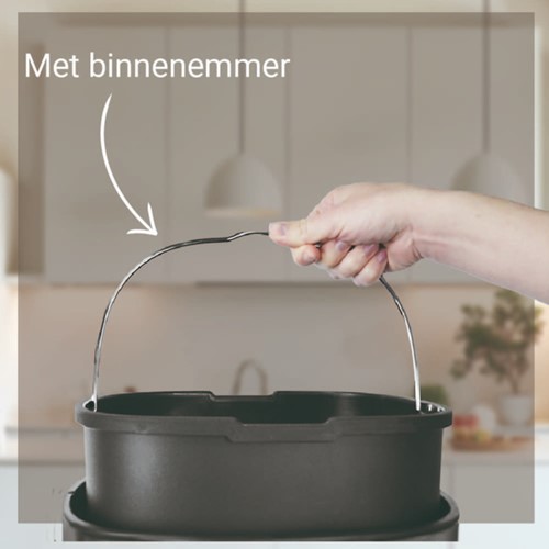 Afvalbak Desq Touch 30 liter RVS zilver-3