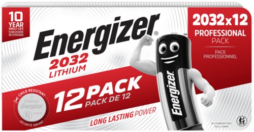 Batterij Energizer CR2032 Lithium 12st