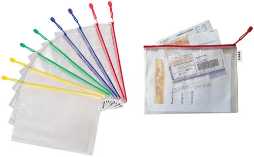 Opbergtas Djois met rits A4 assorti-2