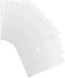 Enveloptas Djois Color Collection A4 horizontaal geperforeerd transp