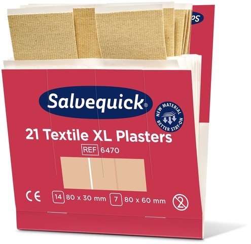 Pleisters Salvequick textiel extra groot 6x 21 stuks-3