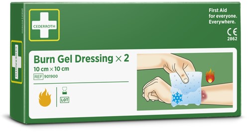 Brandwondenkompres Cederroth 10x10cm 2 stuks