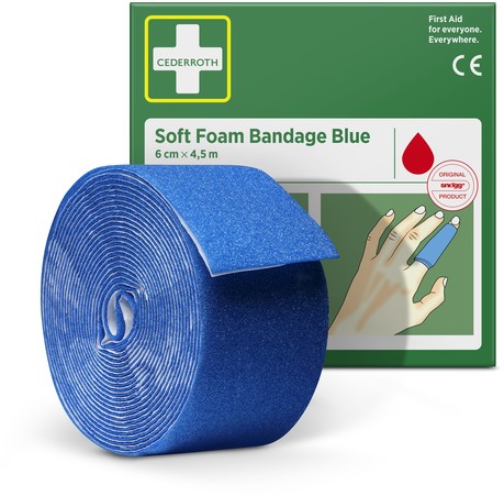 Bandage Cederroth Soft Foam 6cmx4,5m blauw-2
