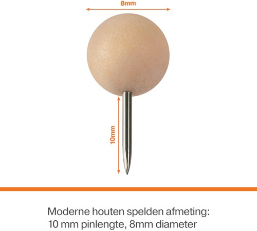 Punaises Nobo hout voor memobord 40 stuks-2