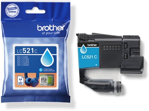 Inktcartridge Brother LC-521C blauw-3