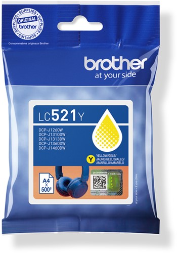 Inktcartridge Brother LC-521Y geel