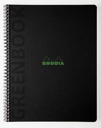 Notitieboek Rhodia Greenbook recycled A4+ lijn 160 pagina's 90gr sc