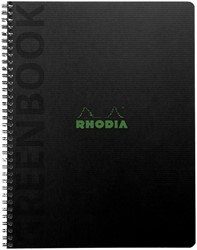 Notitieboek Rhodia Greenbook recycled A5+ lijn 160 pagina's 90gr hc