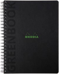 Notitieboek Rhodia Greenbook recycled A4+ lijn 160 pagina's 90gr hc