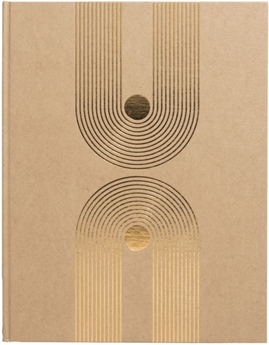 Gastenboek Exacompta Graphik 270x220mm blanco kraft