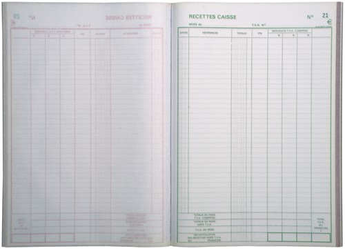 Ontvangstboek Exacompta Manifold ontvangsten dupli 50vel Frans-2
