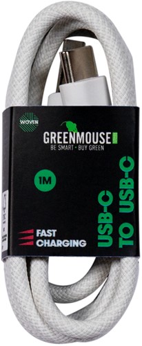 Kabel Green Mouse USB-C to USB-C data Woven 1m
