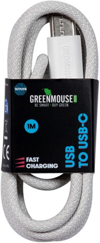 Kabel Green Mouse USB-A to USB-C data Woven 1m
