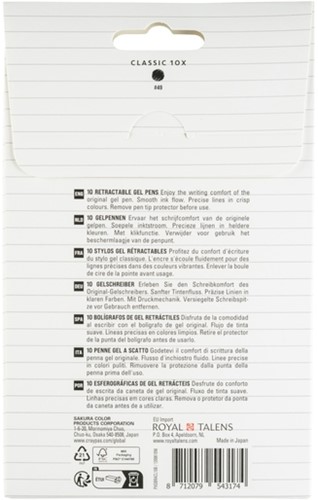 Gelschrijver Sakura Gelly Roll Classic 08 klikfunctie set à 10 stuks zwart-3