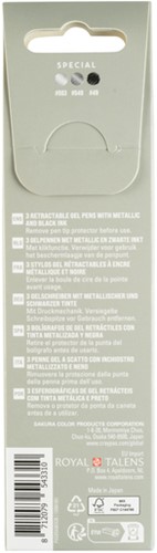 Gelschrijver Sakura Gelly Roll Special 08 klikfunctie set à 3 kleuren zilver-3