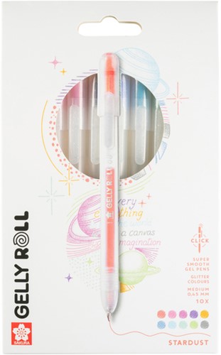 Gelschrijver Sakura Gelly Roll Stardust 08 klikfunctie set à 10 kleuren-2