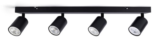 Plafondspot Integral Siena 4 spot IP20 GU10 zwart