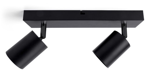 Plafondspot Integral Siena 2 spot IP20 GU10 zwart