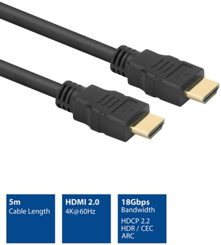 Kabel ACT HS v2.0 HDMI-A male - HDMI-A male (AWG30) 5 meter-2